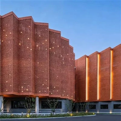Sistema modular de mur cortina de maó de terracota